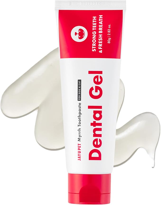 JAYU PET Dental Gel Dog Cat Toothpaste, 2.8 Ounce | Removing Plaque and Tartar, Teeth Cleaning & Breath Freshener, Puppy Kitten Dental Care