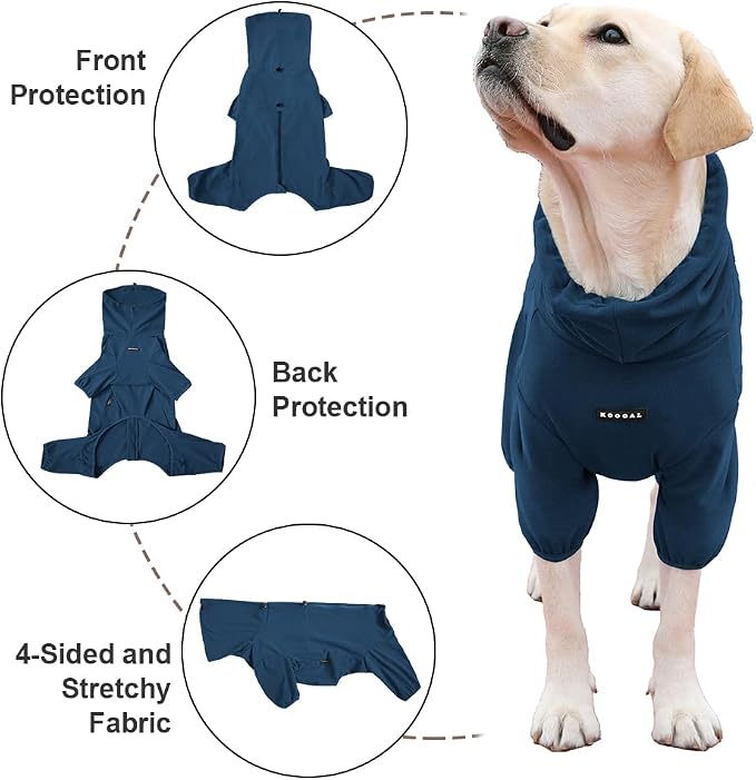 Dog Pajamas for Large Dogs,Extra Large Stretch, Suitable for Adult, Medium-Sized Dogs, Large Pet Jumpsuit Four-Legged Dog Clothes, Pet Clothing. (Blue, 4XL)
