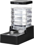 RIZZARI 8L Gravity Dog Water Dispenser, Gravity Water Bowl | Medium & Large Dog Use,Compact Space-Saving Size,Easy Water Monitoring,Convenient Daily Refills,Indoor Pet Water Solution