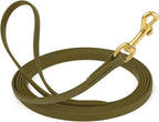 Viper Biothane K9 Working Dog Leash Waterproof Lead for Tracking Training Schutzhund Odor-Proof Long Line with Solid Brass Snap for Puppy Medium and Large Dogs, 10ft Olive Drab Green