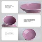 Ceramic Elevated Cat Bowls - 6.2 Inch Extra Wide Raised Cat Food and Water Bowl Set for Indoor Cats, Whisker-Friendly Ceramic Cat Dish for Elder Big Cats & Small Dogs,Dark Purple,1 Pack
