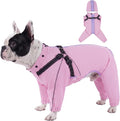 QBLEEV Dog Raincoat with Built-in Harness, Waterproof Rain Jacket, Pink, S | Waterproof & windproof | built-in harness | easy on and off with dual closure | reflective safety strips | detachable hood