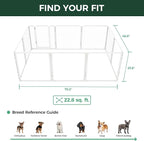 FXW AuraSpace Pro Acrylic & Wire Mesh Indoor Dog Playpen, 24" H, 10 Panels | Clear View, Heavy-duty Metal, Flexible Layouts, Easy Walk-Through, For Puppies & Small Dogs, Patented