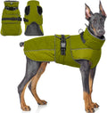 QBLEEV Warm Dog Jacket - Reflective, Adjustable Winter Coat with Turtleneck for Cold Weather, Waterproof Fleece Snowsuit for Small, Medium, Large Dogs