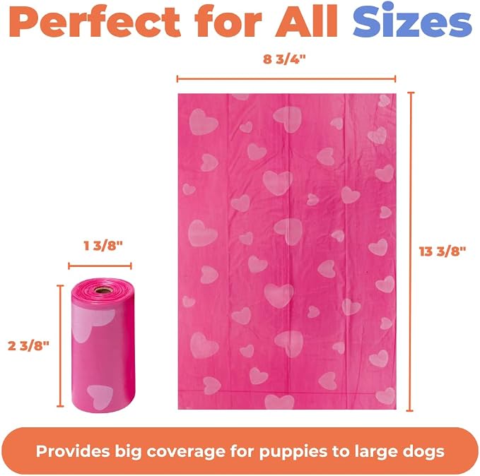Best Pet Supplies Poop Bags for Dogs - Assorted Colors, 150 Count | Scented, Leak-proof, Easy-Tear perforations, 15 Thick Bags per roll, Outdoor Walking & Travel, Fits Standard Holders