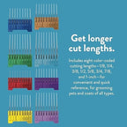 Wahl Professional Animal 5-in-1 Stainless Steel Comb Set, Multicolor 1 | 8 Color-Coded Cutting Lengths, Compatible with Arco, Motiva2, Bravura2, Bravura, and Chromado Clippers
