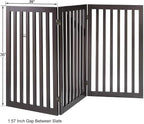 unipaws 36”H Free Standing Pet Gate for Dog Cat, 60”Wide Wooden Dog Gates | Foldable Pet Fence for Doorway, Stairs, Step, Expandable Doggy Barrier, Indoor Use