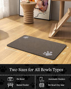 Pet Feeding Mat-Absorbent Dog Mat for Food and Water Bowl-No Stains Quick Dry Water Dispenser Mat-Dog Accessories Pet Supplies-Bowl for Messy Drinkers（Brown,16"x24"