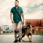 TSPRO 3-in-1 Heavy Duty Tactical Hands Free Dog Leash, Dual Padded Handles | Premium Dog Leash, Waist & Crossbody Wear, Metal Safety Clasp, Adjustable for Medium & Large Dogs, Walking & Running Training