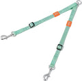 HOWGO Double Dog Leash,Tangle-Free 360 Swivel(MintGreen, Pro S-M Splitter) | Individually Adjustable Length, Coupler Leads 2 Dogs,Aviation Aluminum Hooks,Durable Nylon,No-Tangle Walking,All Breeds