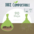 Dog Poop Bag, Compostable Doggie Poop Bags Refills, Eco-Friendly Pet Waste Bags, Vegetable-Based Unscented, Compostable, Extra Thick, Leak Proof, Size 9 x 13 Inches, 120 count