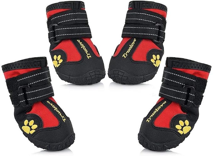 TRUE LOVE Dog Shoes Waterproof Anti-Slip Rain Boots with Reflective TLS3961