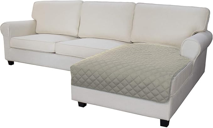 Easy-Going Sectional Couch Covers for Dogs L Shape Sofa Cover Reversible Sofa Slipcover Chaise Lounge Cover Furniture Protector Cover for Pets Dog Cat (42 x 52 inches, Beige/Beige) | Soft Sofa Slipcover For Dogs, Fits Left/Right Chaise Lounge Protector...