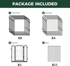 FXW AuraSpace Pro Acrylic & Wire Mesh Indoor Dog Playpen, 24" H, 10 Panels | Clear View, Heavy-duty Metal, Flexible Layouts, Easy Walk-Through, For Puppies & Small Dogs, Patented