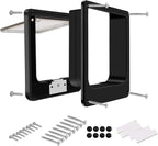CEESC Large Cat Door for Interior/Exterior, for Pets <23.62", Black | Rotary 4-Way Lock, Weatherproof, Fits doors 1.26-2.14", Adjustable tunnel depth, Upgraded version