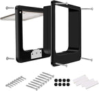 CEESC Medium Cat Door for Interior/Exterior, for Pets <15.75", Black | Rotary 4-Way Lock, Weatherproof, Fits doors 1.26-2.14", Adjustable tunnel depth, Upgraded version