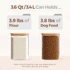 ComSaf Glass Storage Jars with Bamboo Lids 3.6 Qt 2 Pack Large Wide Mouth | Pantry Organization, Flour Sugar Coffee Beans, Pasta Cereal Dry Food, Big Capacity, Cabinet Organization, Dry Food Storage