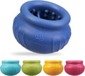 Wobbly Dog Enrichment Lick Toy, Stuffable Frozen Lick Bowl to Keep Dogs Busy, Long-Lasting Interactive Treat Dispensing Dog Toy, Silicone Fetch Catch Chew Toy(Dark Blue,L)