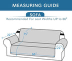 H.VERSAILTEX Reversible Sofa Cover for 3 Cushion Couch Water Resistant Couch Cover for Dogs Non Slip Furniture Protector Cover with Elastic Strap for Pet Cat(Sofa, Grey/Beige)
