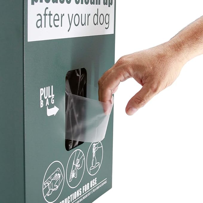 Zero Waste USA® ONEpul® Dog Waste Station Bags, 8 Headers, 800 Count | ONEpul® pull-strap header bags dispense one at a time, 30% larger than rolls, 800 bags on 8 headers to reduce waste