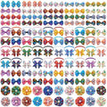 120PCS Dinosaur Dog Bows Pack Include 60PCS Dogs Collar Flowers and Bowties Attachments 20PCS Bowties with Adjustable Collar 40PCS Hair Bows for Girl Female Boy Male Dogs Grooming Accessories by JpGdn