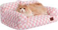 Hollypet Small Dog Large Cat Bed Puppy Couch Beds for Pets up to 25 lbs | Fluffy Dog Cat Couch Plush Soft Warming Pets Beds with Machine Washable Cover and Non-Slip Bottom