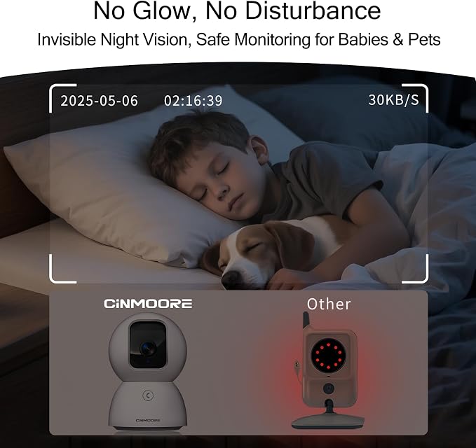5G Security Camera Indoor, 3K Pet/Dog Camera with Speaker/Phone App, PTZ WiFi Baby Monitor Cameras for Home Security