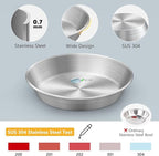 4-Pack 304 Stainless Steel Cat Food Bowls, Non-Slip Basic Dishes | Shallow Whisker-Friendly Silicone Water Metal Bowls, Easy to Clean Indoor Flat Plates for Cat, Kitten, Small Dog (5.9")