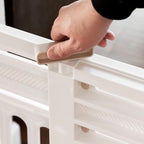 IRIS USA Pet Gate, Adjustable Width, White