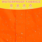 ADINIKIA Dog Raincoat,Waterproof Rain Jacket with Removable Hood,Orange S | Leash Hole/ Reflective Stripe/Adjustable 4 Legs Rainsuit/Full Coverage/ Snowproof Windproof/ For Small to 3X-Large Dogs