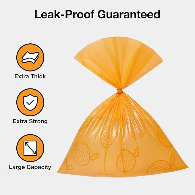 VETRESKA Citrus Scented Dog Poop Bags, 300 Counts, Leak Proof and Large | Extra Thick Pet Waste Bags for Dogs Walking and Cat Litter (20 Refill Rolls)