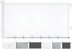 Cumbor 37-55" Retractable Baby Gates for Stairs & Doorways, Indoor Outdoor | Hardware Mounted Mesh Dog & Pet Gate, Easy Walk Through, One-Hand Operation, Anti-Crawl Adjustable Safety Gate for Dog, White