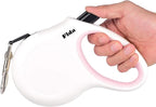 Fida Retractable Dog Leash Large Breed, Heavy Duty 16 ft Dog Walking Leash for Large Dogs up to 110 lbs, 360° Tangle Free, White