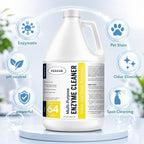 Enzymatic Cleaner Multi-Purpose Enzyme Cleaner for Dog Urine and Poop Carpet | Cat Pee Odor eliminator Pet Urine Enzyme Drain Cleaner | Floors, Carpets, Laundry, Bathrooms, Trash Can Deodorizer, 128oz
