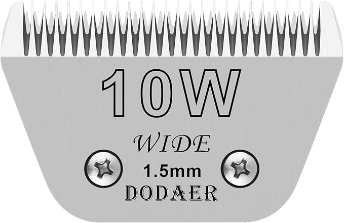 10W Dog Grooming Wide Blades,Compatible with Andis,Oster A5,Wahl KM10 | Cut Length 1/16”(1.5mm)