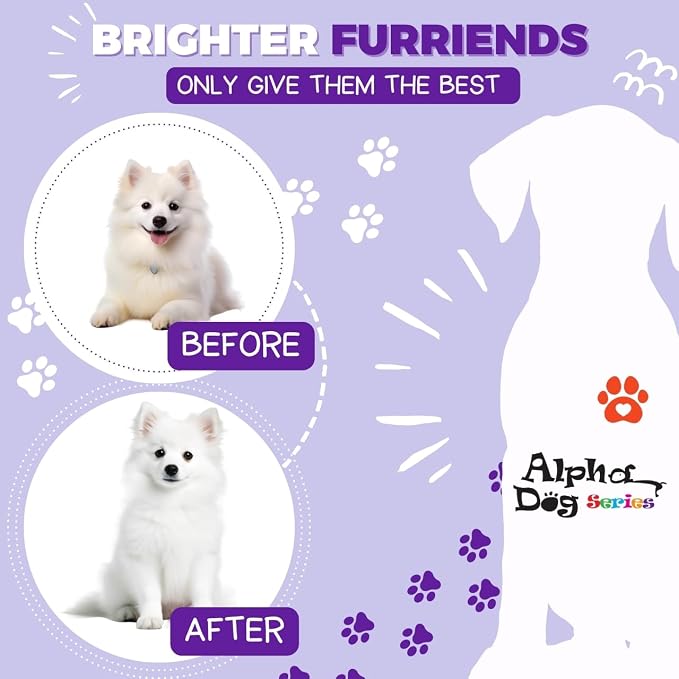 Bright White Shampoo and Conditioner Set with Aloe Vera pH Balanced Dog Grooming Shampoo and Conditioner for Dogs, Tear-Free Moisturizing Dog Shampoo, 26.4 Oz (Pack of 6)