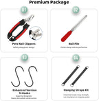 Guzekier Pet Dog Grooming Hammock Harness for Cats & Dogs, Dog Sling for Grooming, Dog Hammock Restraint Bag with Nail Clippers/Trimmer, Nail File, Pet Comb,Ear/Eye Care
