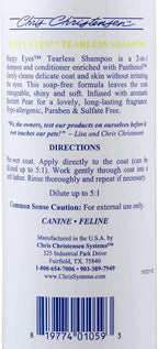 Chris Christensen Happy Eyes Ultra Concentrated Tearless Dog Shampoo and Conditioner, Makes up to 5 Bottles, Groom Like a Professional, Hypo-Allergenic, No Tears, All Coat Types, Made in USA, 16 oz