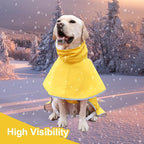 Reflective Dog Raincoat Waterproof Adjustable Dog Hooded Poncho Raincoat for Medium Large Dogs, Lightweight Pet Rain Jacket(Yellow, 5XL)