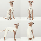 D Doggy Star Italian Greyhound Clothes High-Stretch Sleeveless Onesie for Styling (3XL,Coordi Otameal)