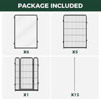 FXW AuraSpace Pro Acrylic & Wire Mesh Indoor Dog Playpen, 40" H, 12 Panels | Clear View, Heavy-duty Metal, Flexible Layouts, Easy Walk-Through, For Medium & Large Dogs, Patented