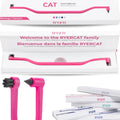 Flamingo Dual Sided Cat Toothbrush - Micro Head ToothBrush to fit into Cat's Mouth - Cat Dental Supplies | Cat toothbrush made from cornstarch plastic with micro head, soft bristles, and molar pick for cats and kittens