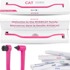 Flamingo Dual Sided Cat Toothbrush - Micro Head ToothBrush to fit into Cat's Mouth - Cat Dental Supplies | Cat toothbrush made from cornstarch plastic with micro head, soft bristles, and molar pick for cats and kittens