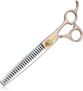 JASON Dog Grooming Chunker Scissors - 7.5" Professional Thinning Shears | 24 Fishbone Teeth Japanese 440C Stainless Steel Hair Scissor with Diamond Screw for Dogs, Cats and Other Pets