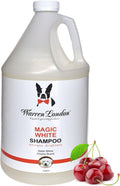 Warren London - Magic Bright Dog Shampoo, Whitening Shampoo for White Dogs & Lighter Dog Coats, Grooming Supplies are Puppy and Cat Safe, Cherry Blossom Scent, 128 Ounce, Made in USA