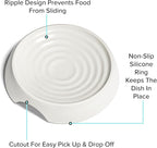 CatGuru Cat Bowls, Original Whisker-Friendly Pet Bowl for Wet & Dry Food | Wide, shallow food dish lets cats reach every bite comfortably reducing food waste. Nonslip. Dishwasher safe/ Ceramic
