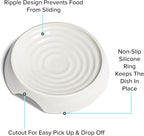 CatGuru Cat Bowls, Whisker Friendly Food Bowl for Indoor Cats, Reliefs Whisker Fatigue, Wide Kitten Dish, Non Slip Pet Dishes, Shallow Pet Plates (Ceramic (Pack of 2))