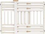 IRIS USA Pet Gate, Adjustable Width, White