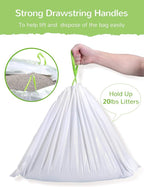 Cat Litter Liners Large, Jumbo Drawstring Extra Durable Pet Cat Pan Liners Extra-Thick Kitty Litter Box Bag-24 Count 36" x 18"
