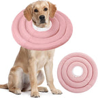 IDOMIK Dog Recovery Collar, Waterproof Soft Dog Cone After Surgery | Comfy Protective Elizabethan Collar Alternative for Dogs Cats, Adjustable Pet Neck Donut Cone Anti-Licking Wounds,Pink,2XL
